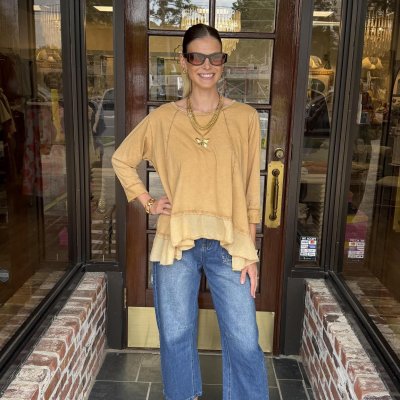 Swing Layer Tee-Mustard