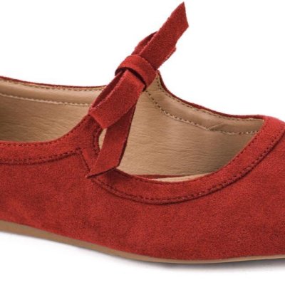 Layover Flat- Red Suede
