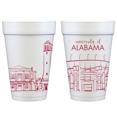 Foam Cup 10 Pack {University of Alabama Skyline-Tuscaloosa}