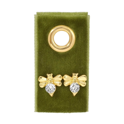 Bee Studs on Velvet