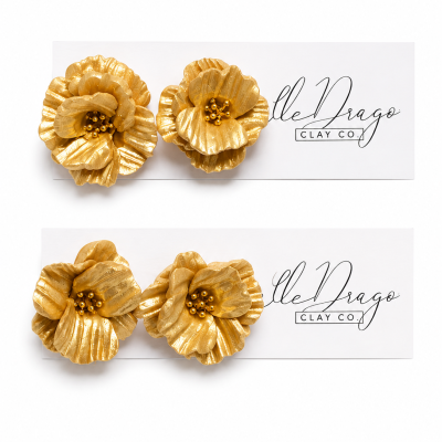 Gold Mini Flower Stud Earrings