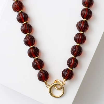 Amber  Lucid Glass Necklace