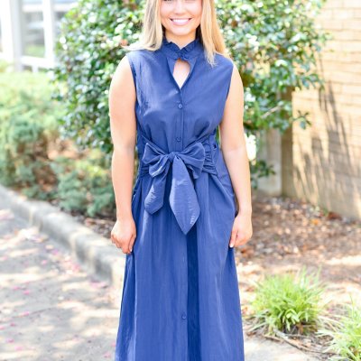 Classic Confidence Dress in Navy