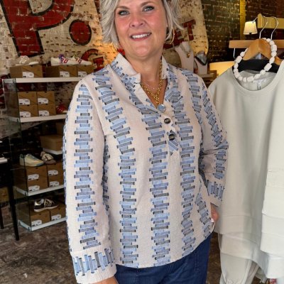 Habitat Dove Embroidered Pullover Top