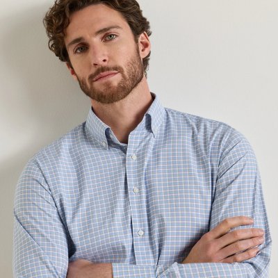 Peter Millar Charles Sport Shirt Cottage Blue