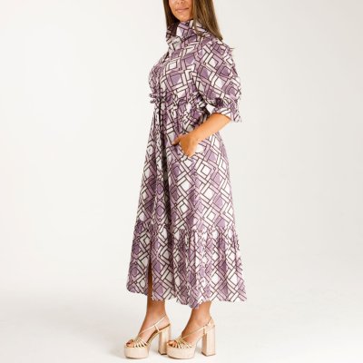 Bria Dress Trellis Plaid