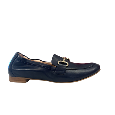 Leather Horsebit Loafer Navy