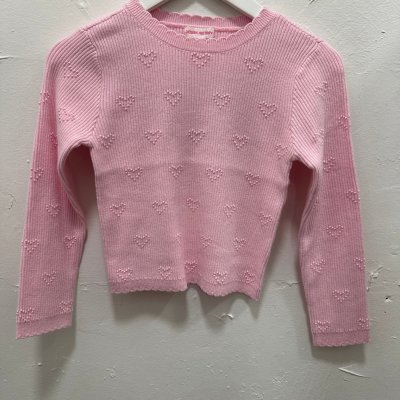Pink Hearts Long Sleeve Top