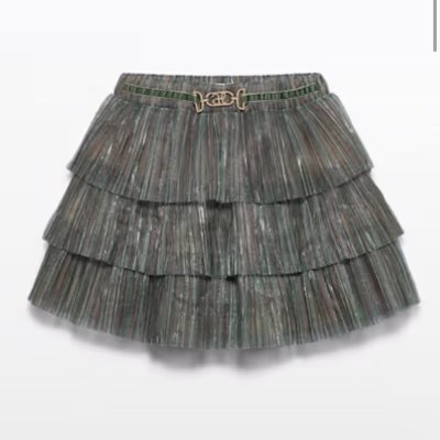 Jade Ruffle Pleated Skirt