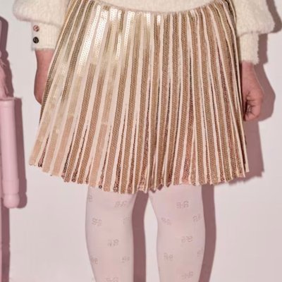 Sequin Pleated Skirt