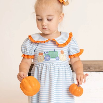 Blue Pumpkin Ride Dress