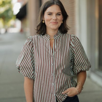 Carla Striped Button Down Top