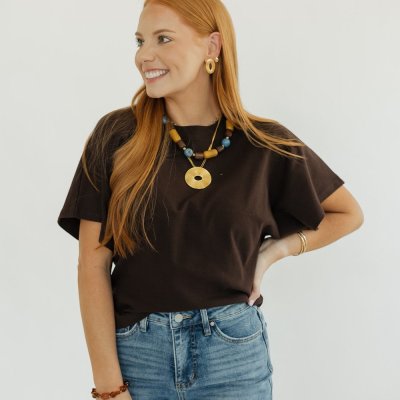 The Elevated Essentials Top in Chocolate