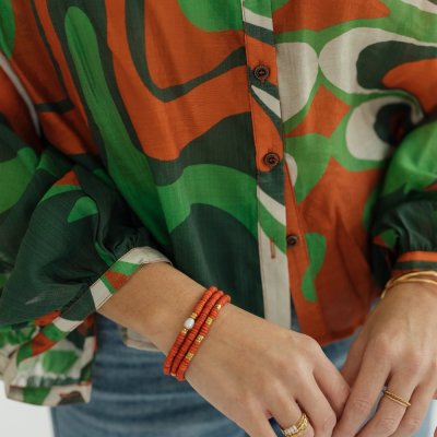 Hieshi Bracelet Set in Saffron by Noonday Collection
