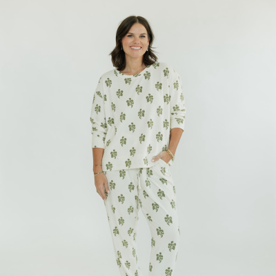 Sophie Jogger Set in Moonlit Grace Ivory (XS-XL)