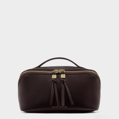 Soho Medium Makeup & Wash Bag in Bitter Chocolate