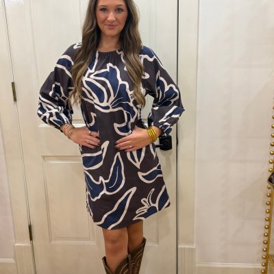 Navy Multi Dress