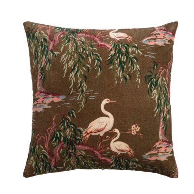 Chinoiserie Crane Pillow