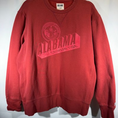 Alabama Crest Crimson Crewneck Sweatshirt Large