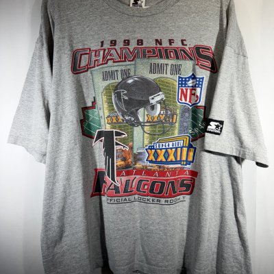 1998 Starter X NFC Champs Atlanta Falcons Grey Tee XL