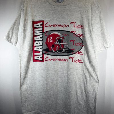 Vintage Alabama X Castaways Grey Graphic T-Shirt Medium