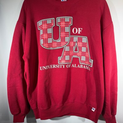 Vintage U of A X Russell Crimson Crewneck Sweatshirt Large