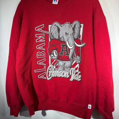 Vintage Angry Big Al X Russell Crimson Crewneck Sweatshirt Large