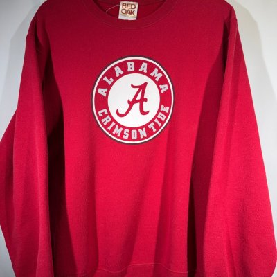 Alabama X Red Oak Crimson Crewneck Sweatshirt Small