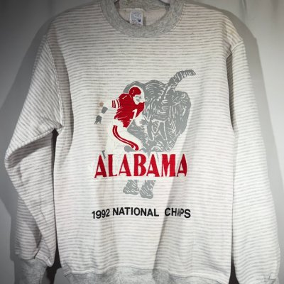 1992 National Champs Striped Crewneck Sweatshirt Small