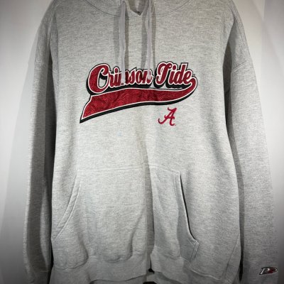 Alabama X Pro Player Grey Embroidered Hoodie Sweatshirt XL