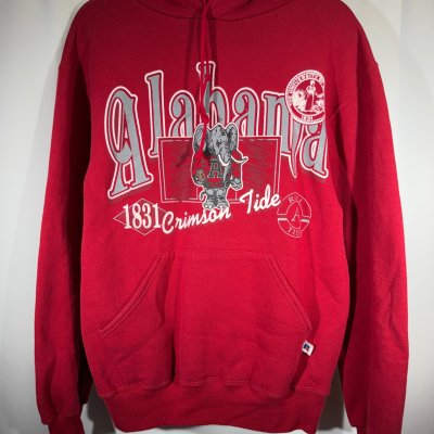 Vintage Alabama X Russell Crimson Hoodie Sweatshirt Small