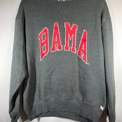Vintage Alabama X Russell Grey Spellout Crewneck Sweatshirt Medium