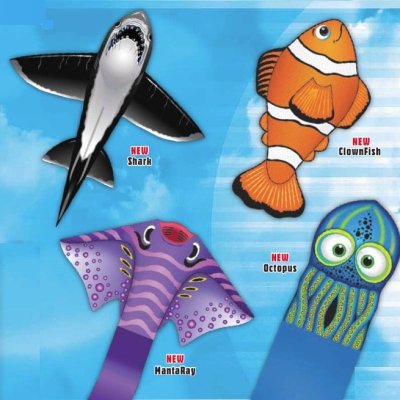 X Kites Rare Ocean Assortment Nylon Kite, 39 Inches Tall
