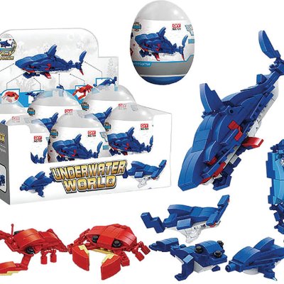 Mini Capsule Block Puzzle Sets Sealife Assorted 1ct