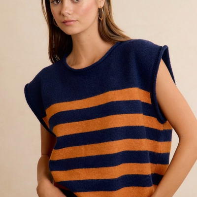 Gameday Striped Knit Top