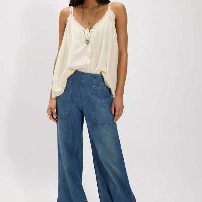 Breezy Denim Pull On Cobalt