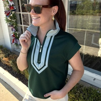 Sporty Quarter Zip-Mint