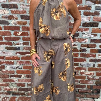 Print Bubble Halter Top