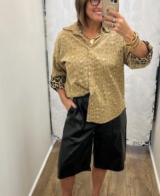 One Size Leather Culottes