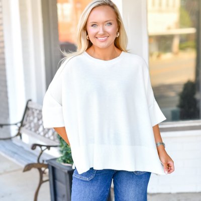Pullover Oversized Sweater in Ivory