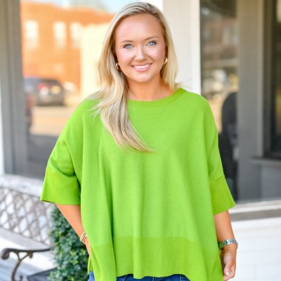 Pullover Oversized Sweater in Green