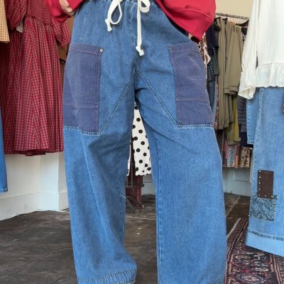 Paneled To Perfection Wide Leg Denim Pant