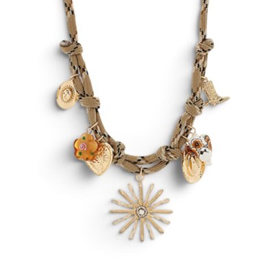 Turning On The Charm Corded Necklace