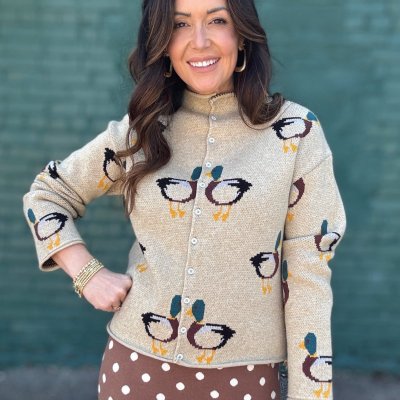 Waddle I Do Without This Duck Cardigan
