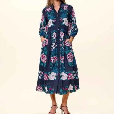 Donatella Midi Dress Juliet Ebony