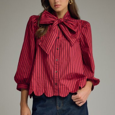 Ellison Top - Red Brown