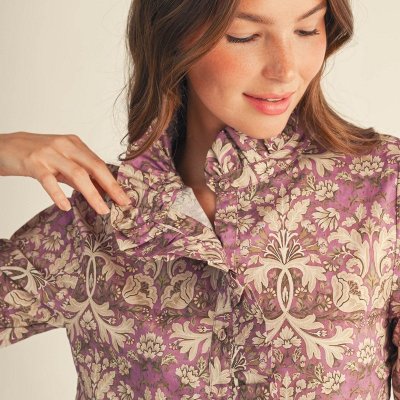 Lavender Mix Floral Top