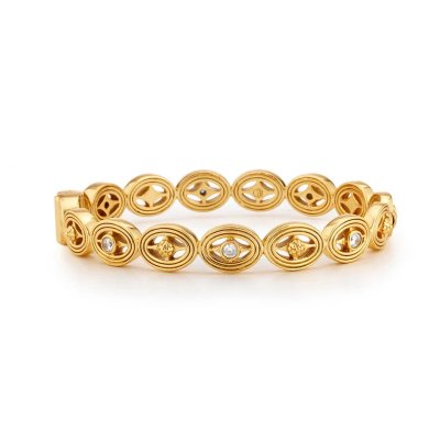 Monique Hinged Bangle Clear CZ