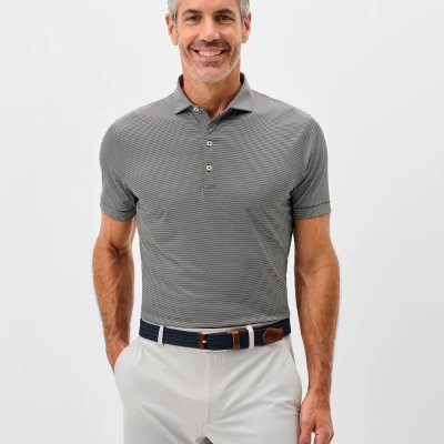 Johnnie-O Lyndonn Polo Black Seal