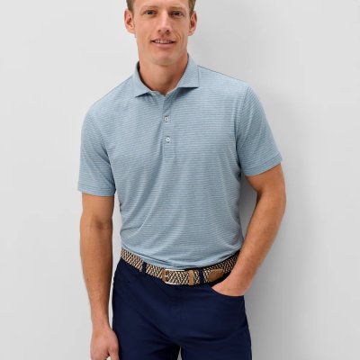 Johnnie-O Michael Polo Carbon Navy